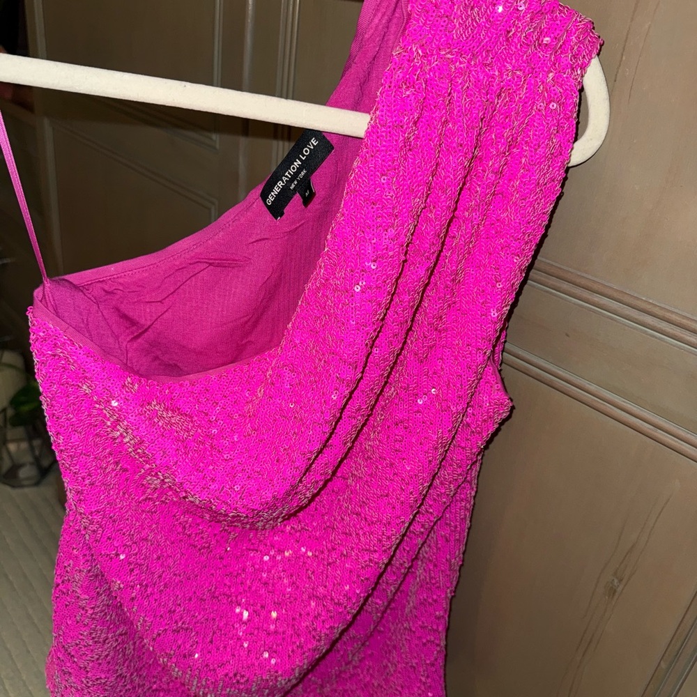 Generation Love Pink Sequin Top
